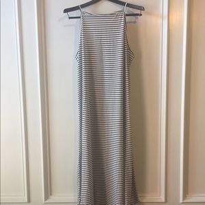 Black/white stripe maxi dress